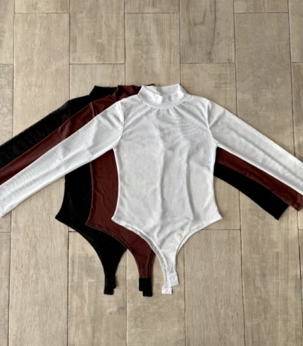Body manga larga tul