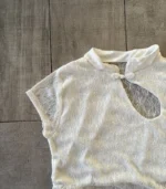Top cuello mao encaje - Imagen 3