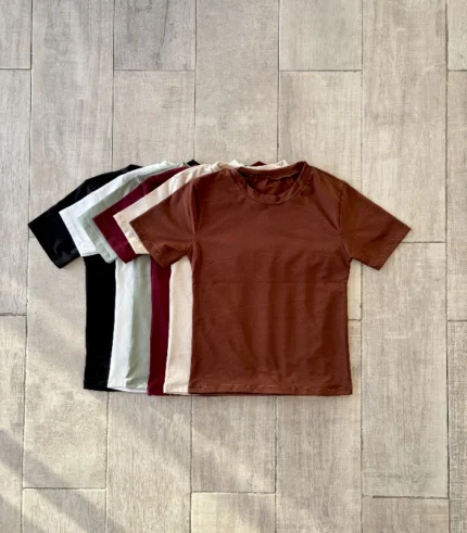 Remera manga corta cuello redondo