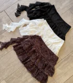 Short pollera encaje con volados - Imagen 2