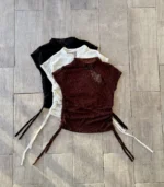 Top cuello mao encaje